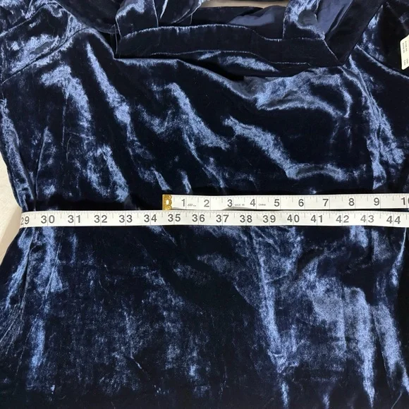 Anthropologie Navy Velvet Halter Maxi Dress NWT M - Picture 8 of 11